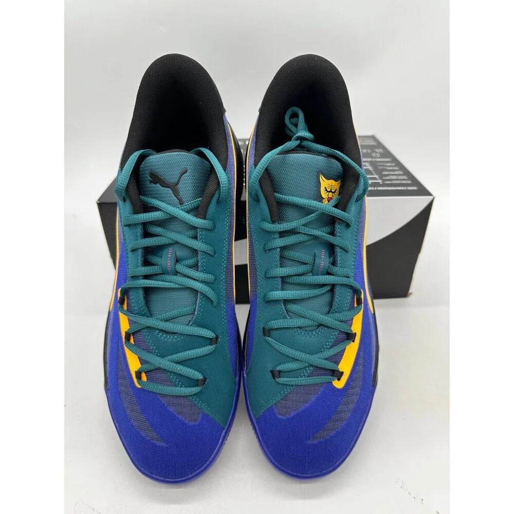 Puma All Pro Nitro Men's Size 13 Blue Black Basketball Athletic Shoes 310387 01